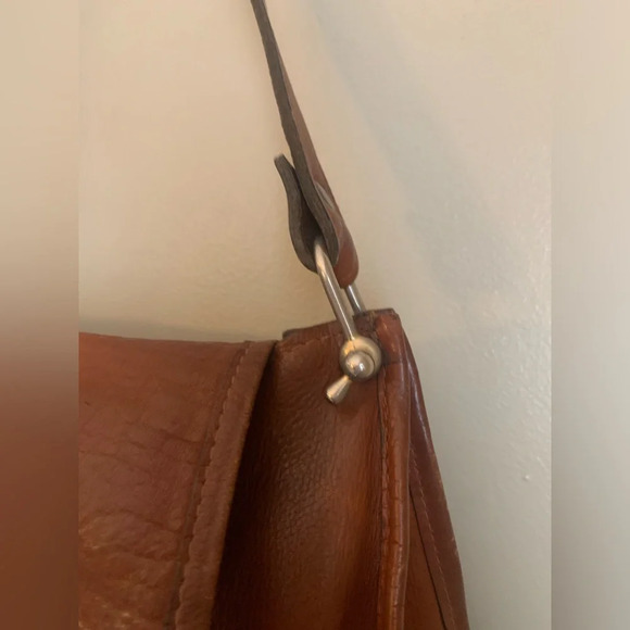 Vintage leather purse, shoulder bag, crossbody 1970’s - Picture 2 of 12